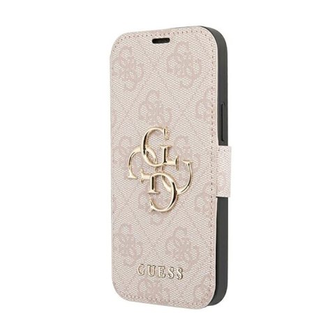 Guess Booktype 4G Big Metal Logo - Etui iPhone 13 Pro Max (różowy) Guess Booktype 4G Big Metal Logo - Etui iPhone 13 Pro Max (różowy)