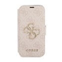 Guess Booktype 4G Big Metal Logo - Etui iPhone 13 Pro Max (różowy)