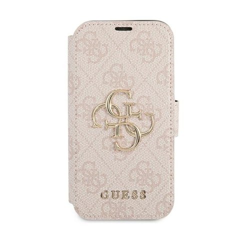 Guess Booktype 4G Big Metal Logo - Etui iPhone 13 Pro Max (różowy) Guess Booktype 4G Big Metal Logo - Etui iPhone 13 Pro Max (różowy)