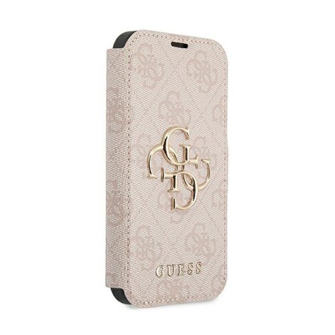 Guess Booktype 4G Big Metal Logo - Etui iPhone 13 Pro Max (różowy) Guess Booktype 4G Big Metal Logo - Etui iPhone 13 Pro Max (różowy)