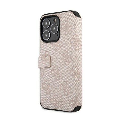 Guess Booktype 4G Big Metal Logo - Etui iPhone 13 Pro Max (różowy) Guess Booktype 4G Big Metal Logo - Etui iPhone 13 Pro Max (różowy)