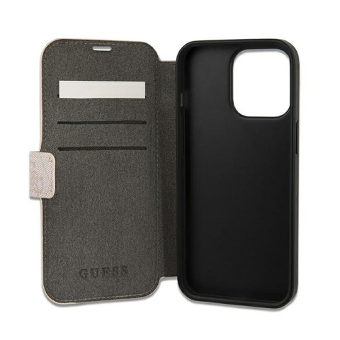 Guess Booktype 4G Big Metal Logo - Etui iPhone 13 Pro Max (różowy) Guess Booktype 4G Big Metal Logo - Etui iPhone 13 Pro Max (różowy)