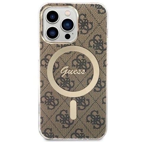 Guess Bundle Pack MagSafe 4G - Zestaw etui + ładowarka MagSafe iPhone 13 Pro (brązowy/złoty) Guess Bundle Pack MagSafe 4G - Zestaw etui + ładowarka MagSafe iPhone 13 Pro (brązowy/złoty)