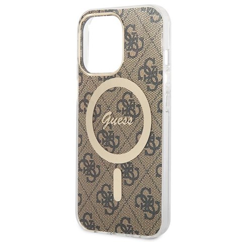 Guess Bundle Pack MagSafe 4G - Zestaw etui + ładowarka MagSafe iPhone 13 Pro (brązowy/złoty) Guess Bundle Pack MagSafe 4G - Zestaw etui + ładowarka MagSafe iPhone 13 Pro (brązowy/złoty)