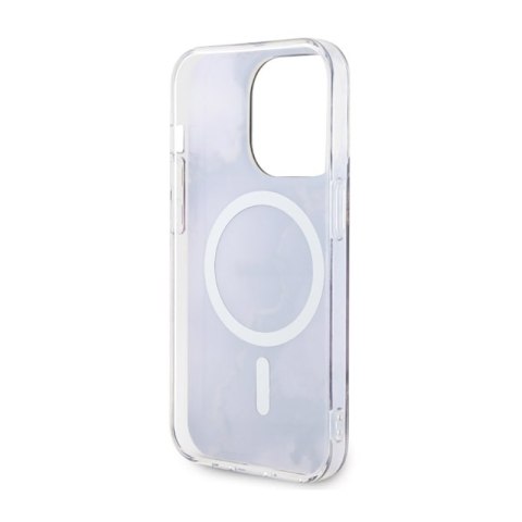 Guess Golden Marble MagSafe - Etui iPhone 14 Pro (Purpurowy) Guess Golden Marble MagSafe - Etui iPhone 14 Pro (Purpurowy)