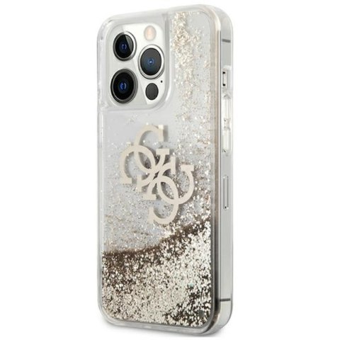 Guess Liquid Glitter 4G Big Logo - Etui iPhone 13 Pro Max (złoty) Guess Liquid Glitter 4G Big Logo - Etui iPhone 13 Pro Max (złoty)