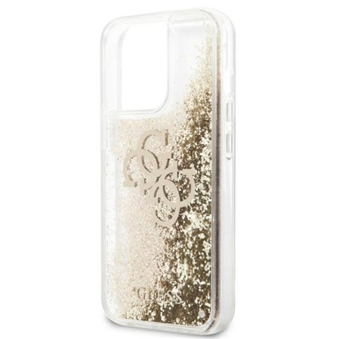 Guess Liquid Glitter 4G Big Logo - Etui iPhone 13 Pro Max (złoty) Guess Liquid Glitter 4G Big Logo - Etui iPhone 13 Pro Max (złoty)
