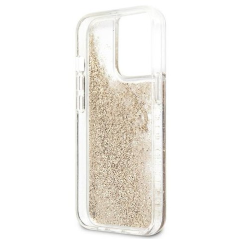 Guess Liquid Glitter 4G Big Logo - Etui iPhone 13 Pro Max (złoty) Guess Liquid Glitter 4G Big Logo - Etui iPhone 13 Pro Max (złoty)