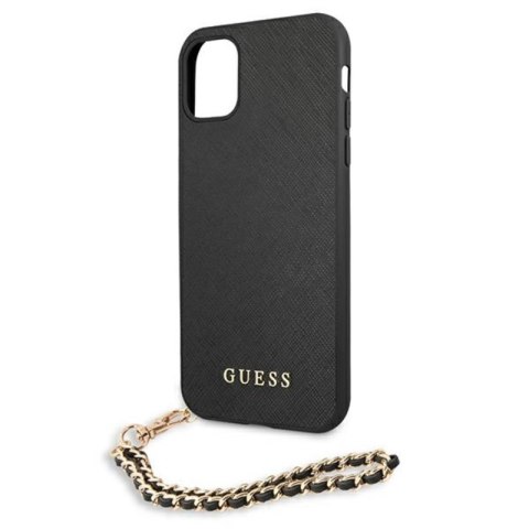 Guess Saffiano Chain - Etui iPhone 11 (czarny) Guess Saffiano Chain - Etui iPhone 11 (czarny)