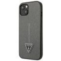 Guess Saffiano Triangle Logo Case - Etui iPhone 13 (srebrny)