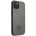 Guess Saffiano Triangle Logo Case - Etui iPhone 13 (srebrny)