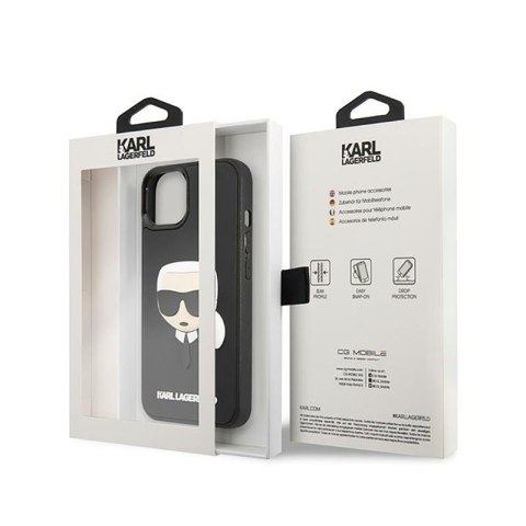 Karl Lagerfeld 3D Rubber Karl`s Head - Etui iPhone 14 Plus (czarny) Karl Lagerfeld 3D Rubber Karl`s Head - Etui iPhone 14 Plus (czarny)