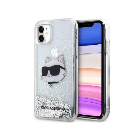 Karl Lagerfeld Liquid Glitter NFT Choupette Head - Etui iPhone 11 (srebrny) Karl Lagerfeld Liquid Glitter NFT Choupette Head - Etui iPhone 11 (srebrny)