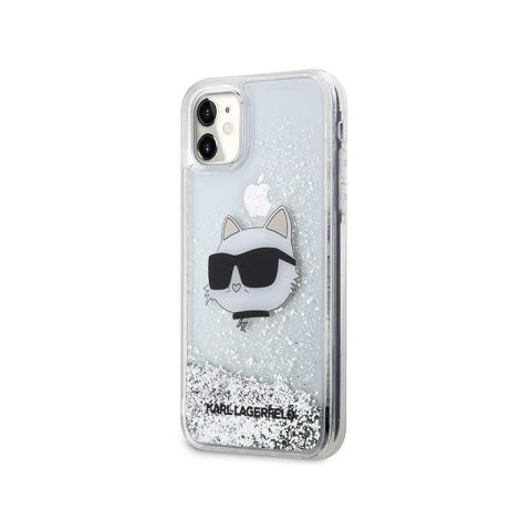 Karl Lagerfeld Liquid Glitter NFT Choupette Head - Etui iPhone 11 (srebrny) Karl Lagerfeld Liquid Glitter NFT Choupette Head - Etui iPhone 11 (srebrny)