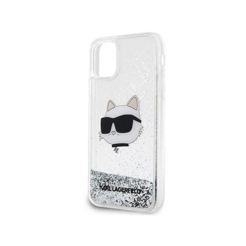 Karl Lagerfeld Liquid Glitter NFT Choupette Head - Etui iPhone 11 (srebrny) Karl Lagerfeld Liquid Glitter NFT Choupette Head - Etui iPhone 11 (srebrny)