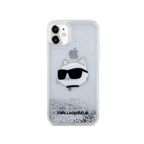 Karl Lagerfeld Liquid Glitter NFT Choupette Head - Etui iPhone 11 (srebrny) Karl Lagerfeld Liquid Glitter NFT Choupette Head - Etui iPhone 11 (srebrny)