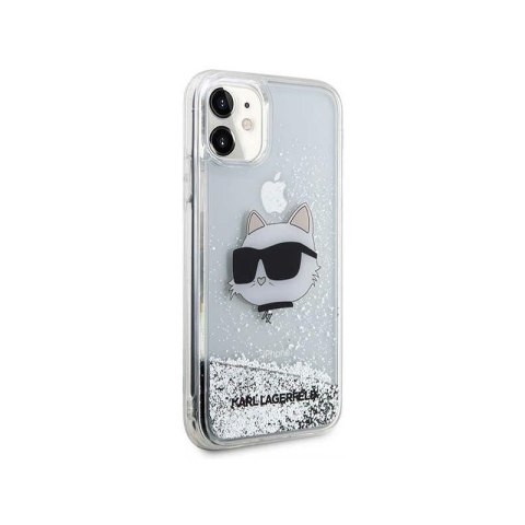Karl Lagerfeld Liquid Glitter NFT Choupette Head - Etui iPhone 11 (srebrny) Karl Lagerfeld Liquid Glitter NFT Choupette Head - Etui iPhone 11 (srebrny)