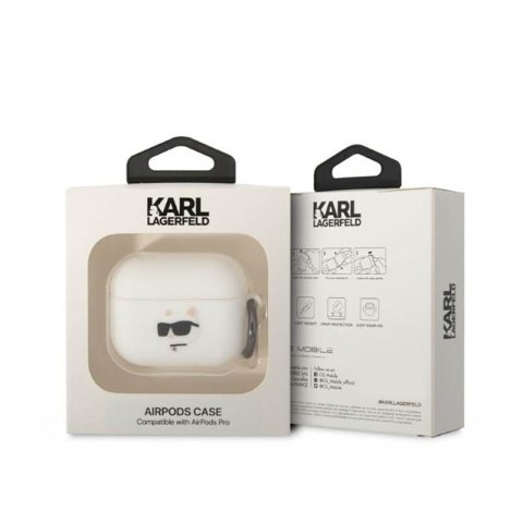 Karl Lagerfeld Silicone NFT Choupette Head 3D - Etui AirPods Pro (biały) Karl Lagerfeld Silicone NFT Choupette Head 3D - Etui AirPods Pro (biały)