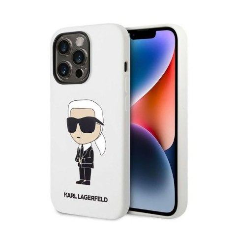 Karl Lagerfeld Silicone NFT Ikonik - Etui iPhone 14 Pro (biały) Karl Lagerfeld Silicone NFT Ikonik - Etui iPhone 14 Pro (biały)