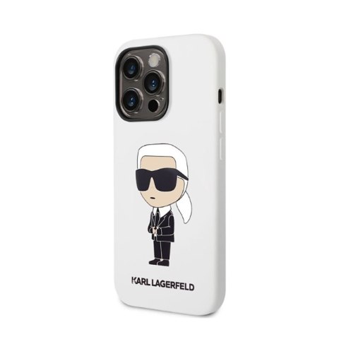 Karl Lagerfeld Silicone NFT Ikonik - Etui iPhone 14 Pro (biały) Karl Lagerfeld Silicone NFT Ikonik - Etui iPhone 14 Pro (biały)
