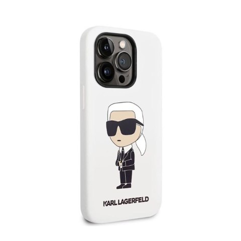 Karl Lagerfeld Silicone NFT Ikonik - Etui iPhone 14 Pro (biały) Karl Lagerfeld Silicone NFT Ikonik - Etui iPhone 14 Pro (biały)