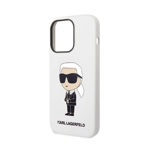 Karl Lagerfeld Silicone NFT Ikonik - Etui iPhone 14 Pro (biały) Karl Lagerfeld Silicone NFT Ikonik - Etui iPhone 14 Pro (biały)