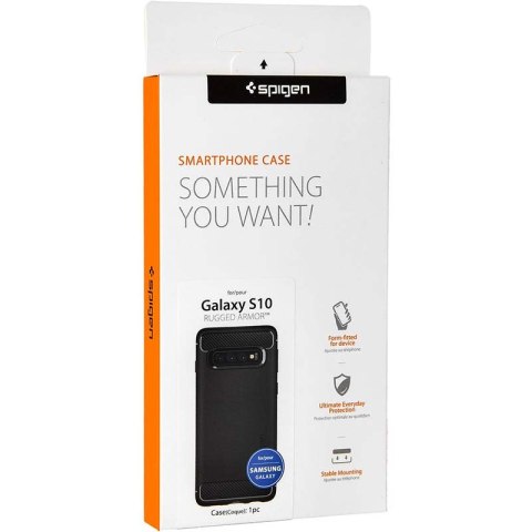 Spigen Rugged Armor - Etui do Samsung Galaxy S10 (Czarny) Spigen Rugged Armor - Etui do Samsung Galaxy S10 (Czarny)
