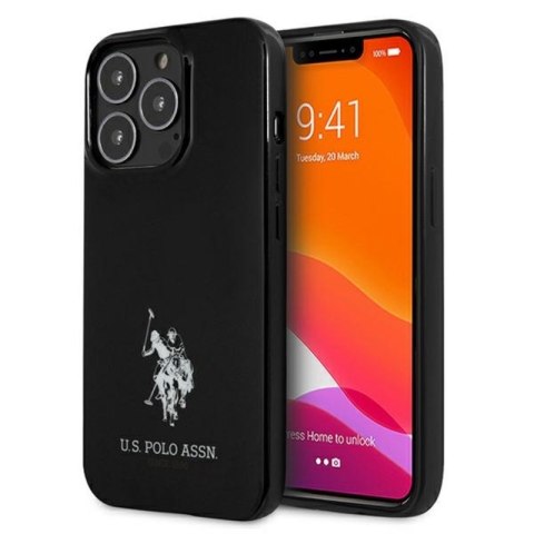 US Polo Assn Horses Logo - Etui iPhone 13 Pro (czarny) US Polo Assn Horses Logo - Etui iPhone 13 Pro (czarny)