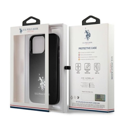 US Polo Assn Horses Logo - Etui iPhone 13 Pro (czarny) US Polo Assn Horses Logo - Etui iPhone 13 Pro (czarny)
