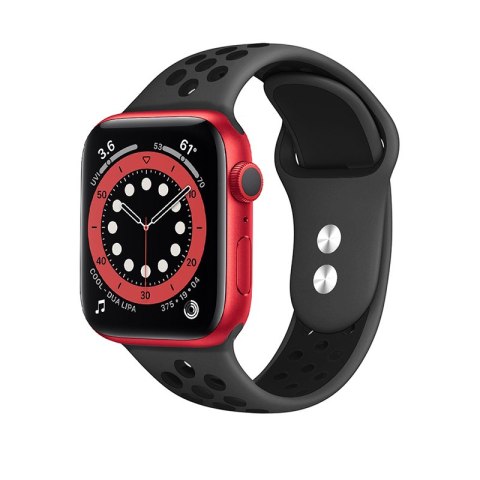 Crong Duo Sport - Pasek do Apple Watch 38/40/41/42 mm (szary/czarny) Crong Duo Sport - Pasek do Apple Watch 38/40/41/42 mm (szary/czarny)