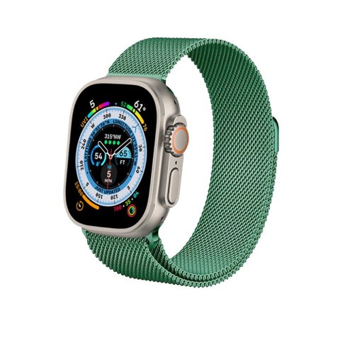 Crong Milano Steel - Pasek ze stali nierdzewnej do Apple Watch 44/45/46/49 mm (zielony) Crong Milano Steel - Pasek ze stali nierdzewnej do Apple Watch 44/45/46/49 mm (zielony)