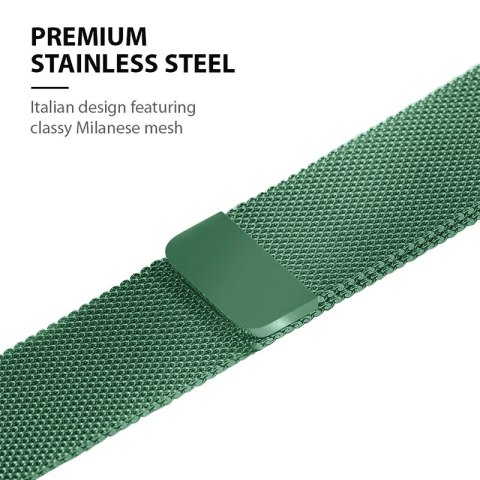 Crong Milano Steel - Pasek ze stali nierdzewnej do Apple Watch 44/45/46/49 mm (zielony) Crong Milano Steel - Pasek ze stali nierdzewnej do Apple Watch 44/45/46/49 mm (zielony)