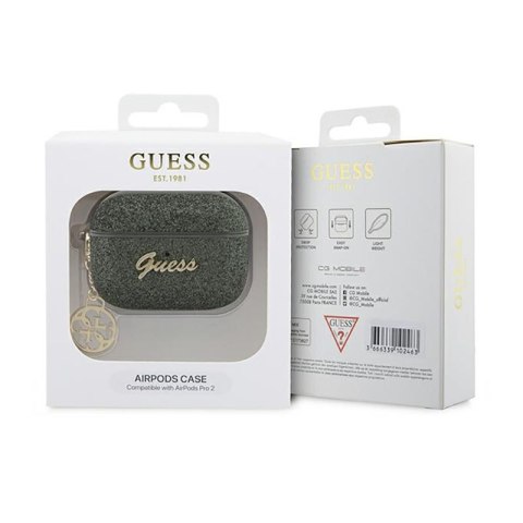 Guess 4G Glitter Flake - Etui AirPods Pro 2 (zielony) Guess 4G Glitter Flake - Etui AirPods Pro 2 (zielony)
