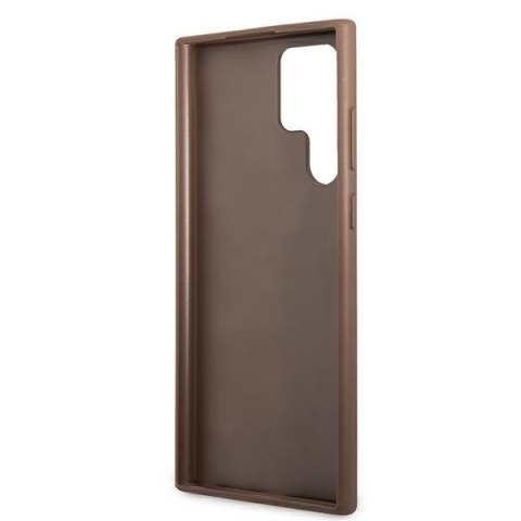 Guess 4G Metal Gold Logo - Etui Samsung Galaxy S22 Ultra (brązowy) Guess 4G Metal Gold Logo - Etui Samsung Galaxy S22 Ultra (brązowy)