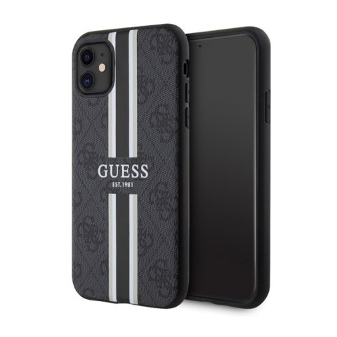 Guess 4G Printed Stripes MagSafe - Etui iPhone 11 (Czarny) Guess 4G Printed Stripes MagSafe - Etui iPhone 11 (Czarny)