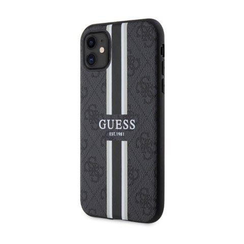 Guess 4G Printed Stripes MagSafe - Etui iPhone 11 (Czarny) Guess 4G Printed Stripes MagSafe - Etui iPhone 11 (Czarny)