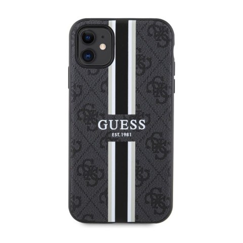 Guess 4G Printed Stripes MagSafe - Etui iPhone 11 (Czarny) Guess 4G Printed Stripes MagSafe - Etui iPhone 11 (Czarny)