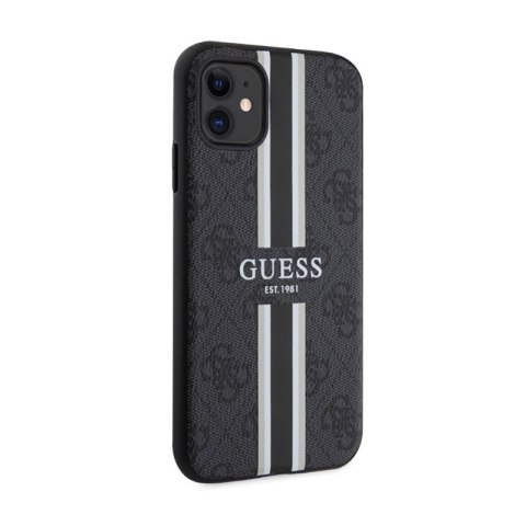 Guess 4G Printed Stripes MagSafe - Etui iPhone 11 (Czarny) Guess 4G Printed Stripes MagSafe - Etui iPhone 11 (Czarny)