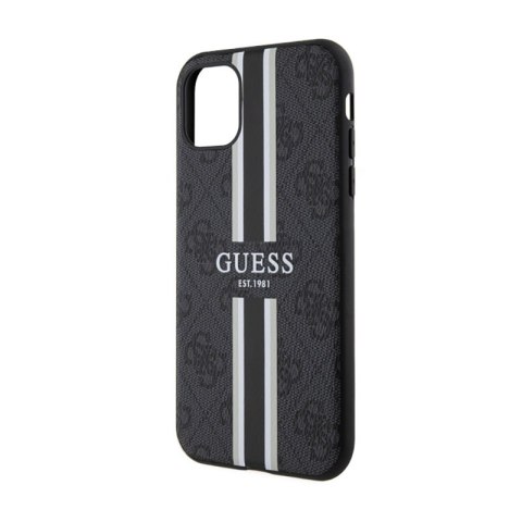 Guess 4G Printed Stripes MagSafe - Etui iPhone 11 (Czarny) Guess 4G Printed Stripes MagSafe - Etui iPhone 11 (Czarny)
