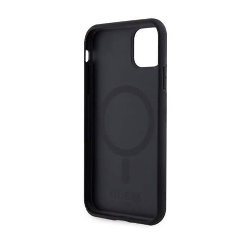 Guess 4G Printed Stripes MagSafe - Etui iPhone 11 (Czarny) Guess 4G Printed Stripes MagSafe - Etui iPhone 11 (Czarny)