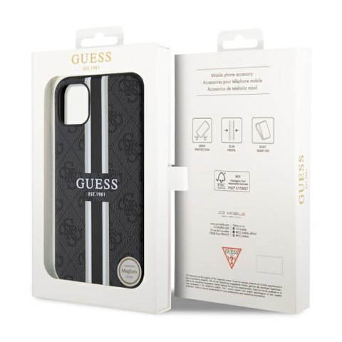 Guess 4G Printed Stripes MagSafe - Etui iPhone 11 (Czarny) Guess 4G Printed Stripes MagSafe - Etui iPhone 11 (Czarny)