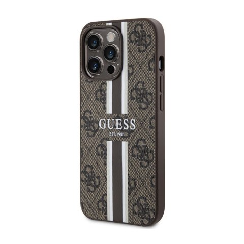 Guess 4G Printed Stripes MagSafe - Etui iPhone 13 Pro (Brązowy) Guess 4G Printed Stripes MagSafe - Etui iPhone 13 Pro (Brązowy)