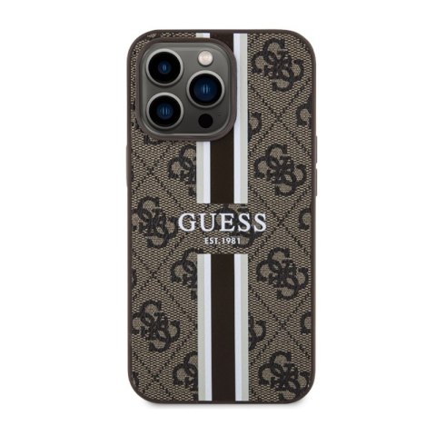 Guess 4G Printed Stripes MagSafe - Etui iPhone 13 Pro (Brązowy) Guess 4G Printed Stripes MagSafe - Etui iPhone 13 Pro (Brązowy)