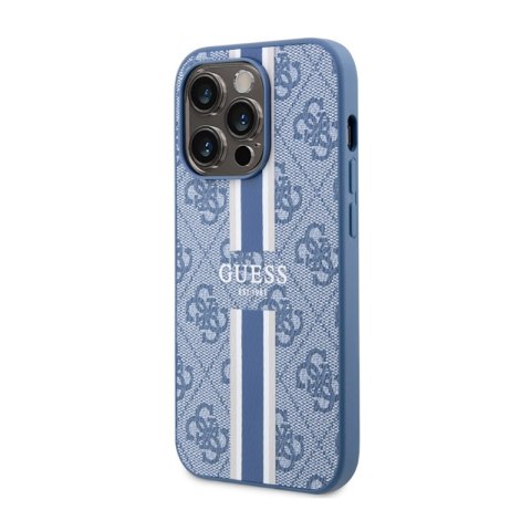 Guess 4G Printed Stripes MagSafe - Etui iPhone 14 Pro (Niebieski) Guess 4G Printed Stripes MagSafe - Etui iPhone 14 Pro (Niebieski)