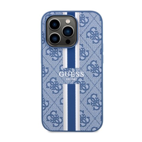 Guess 4G Printed Stripes MagSafe - Etui iPhone 14 Pro (Niebieski) Guess 4G Printed Stripes MagSafe - Etui iPhone 14 Pro (Niebieski)