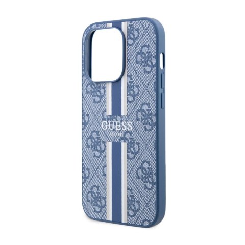 Guess 4G Printed Stripes MagSafe - Etui iPhone 14 Pro (Niebieski) Guess 4G Printed Stripes MagSafe - Etui iPhone 14 Pro (Niebieski)