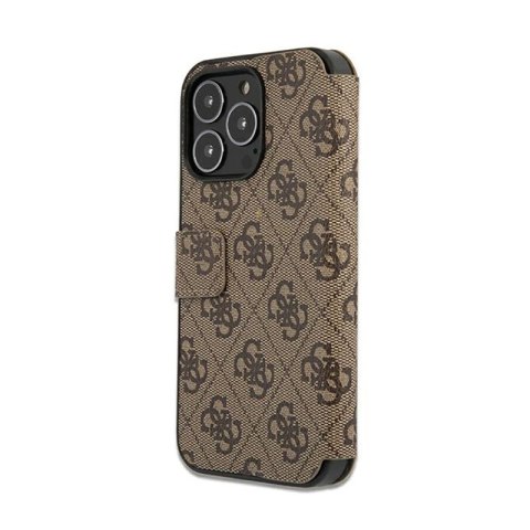 Guess Booktype 4G Big Metal Logo - Etui iPhone 13 Pro Max (brązowy) Guess Booktype 4G Big Metal Logo - Etui iPhone 13 Pro Max (brązowy)