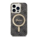 Guess Bundle Pack MagSafe 4G - Zestaw etui + ładowarka MagSafe iPhone 14 Pro Max (czarny/złoty)