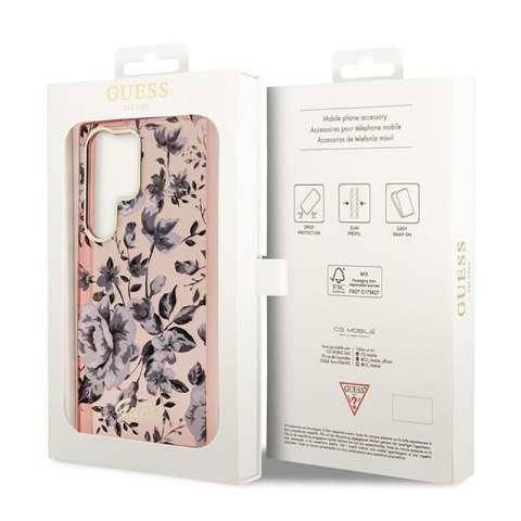 Guess Flower Collection - Etui Samsung Galaxy S23 Ultra (różowy) Guess Flower Collection - Etui Samsung Galaxy S23 Ultra (różowy)