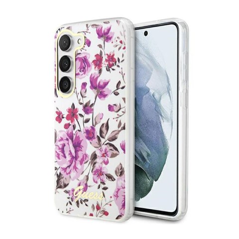 Guess Flower Collection - Etui Samsung Galaxy S23 (biały) Guess Flower Collection - Etui Samsung Galaxy S23 (biały)